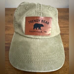 NWT Trendy Bear Nashville Tennessee Logo Hat Cap Army Green and Brown Adjustable